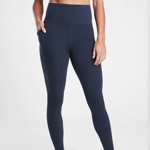 Athleta Salutation Stash Pocket II Tight, XS, Blue